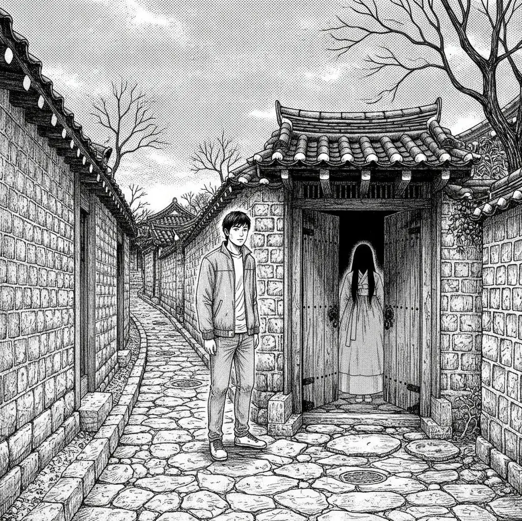 반쯤 열린 문