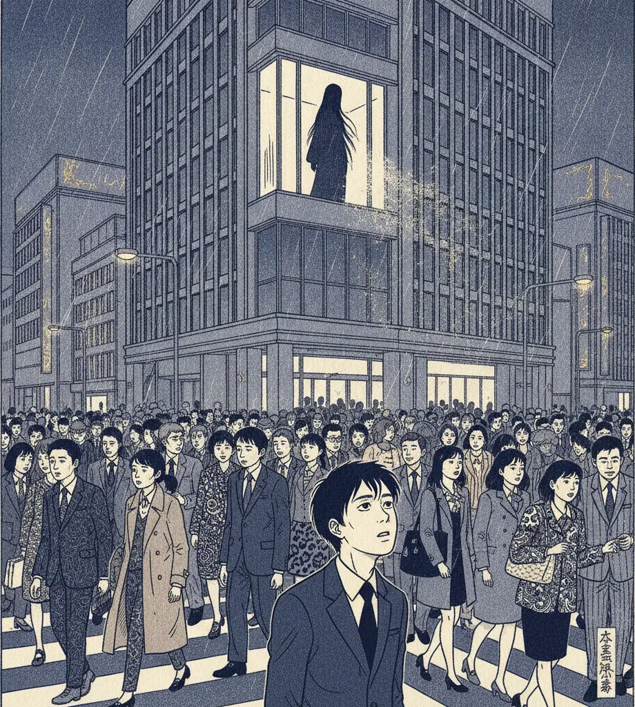 博多駅前の視線