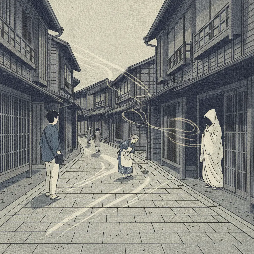 格子戸の向こう
