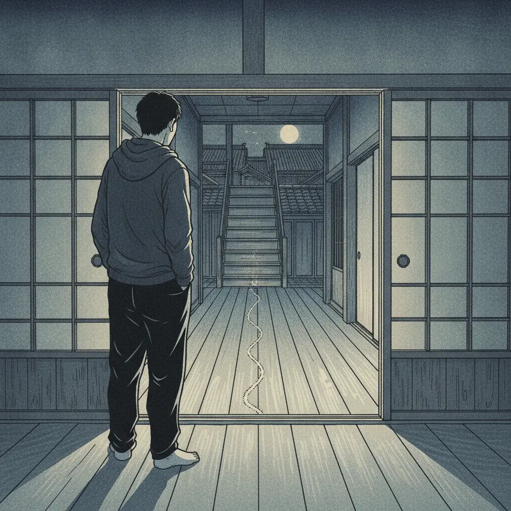 格子戸の向こう