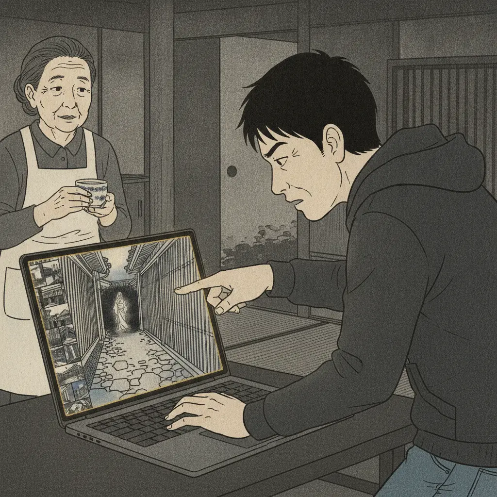 格子戸の向こう