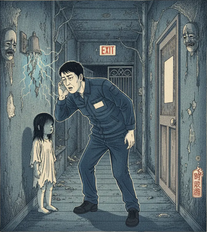 花やしきのお化け屋敷と動かない子供